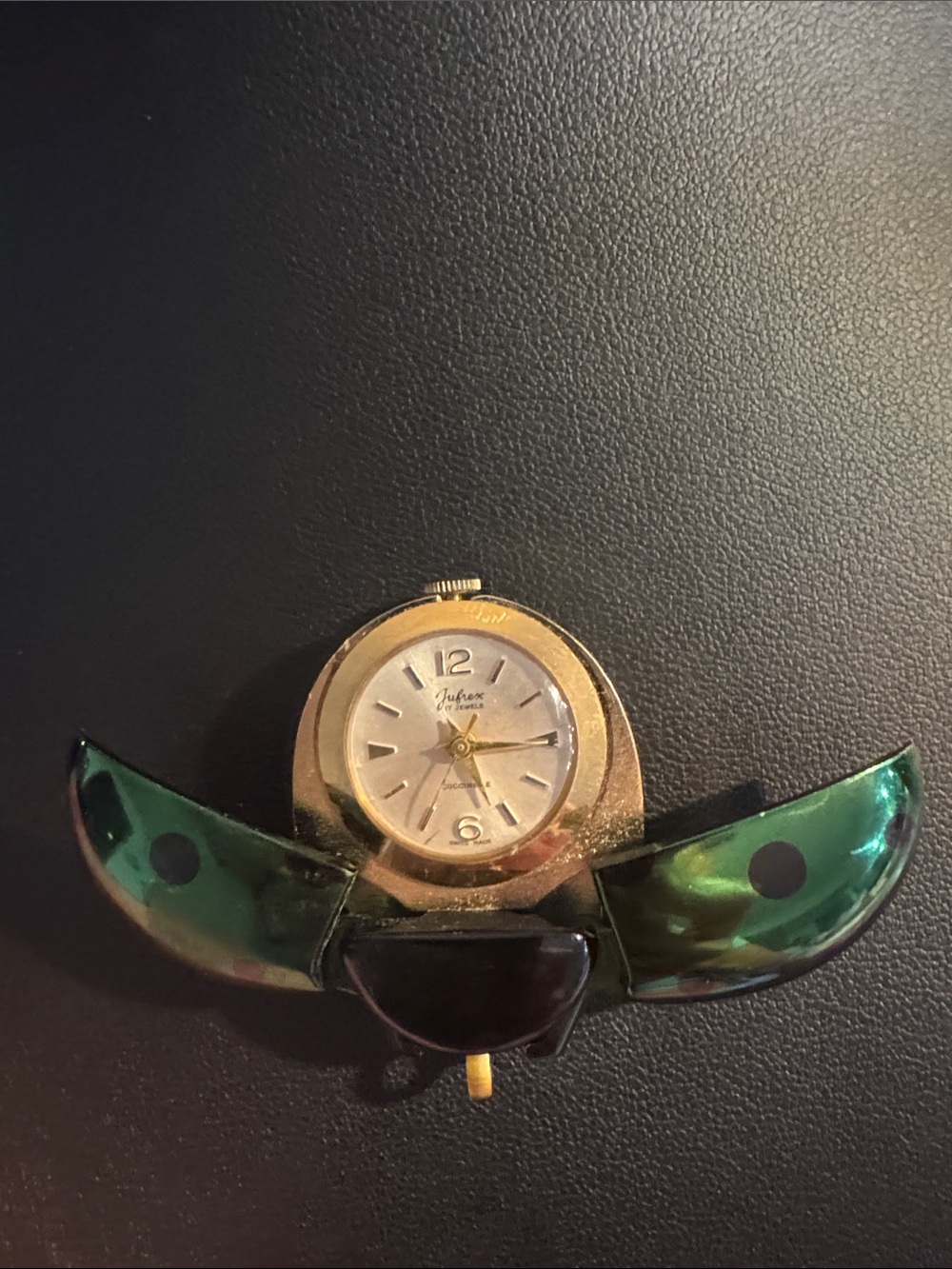 Rare Vintage Juvena Swiss 17 Jewels Ladybug Cocktail Watch